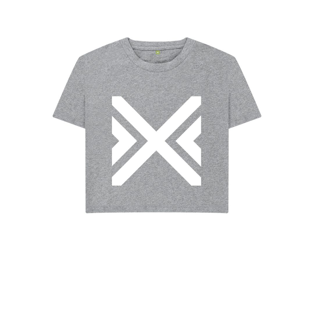 Athletic Grey Cross T-shirts - Women's Boxy Tees