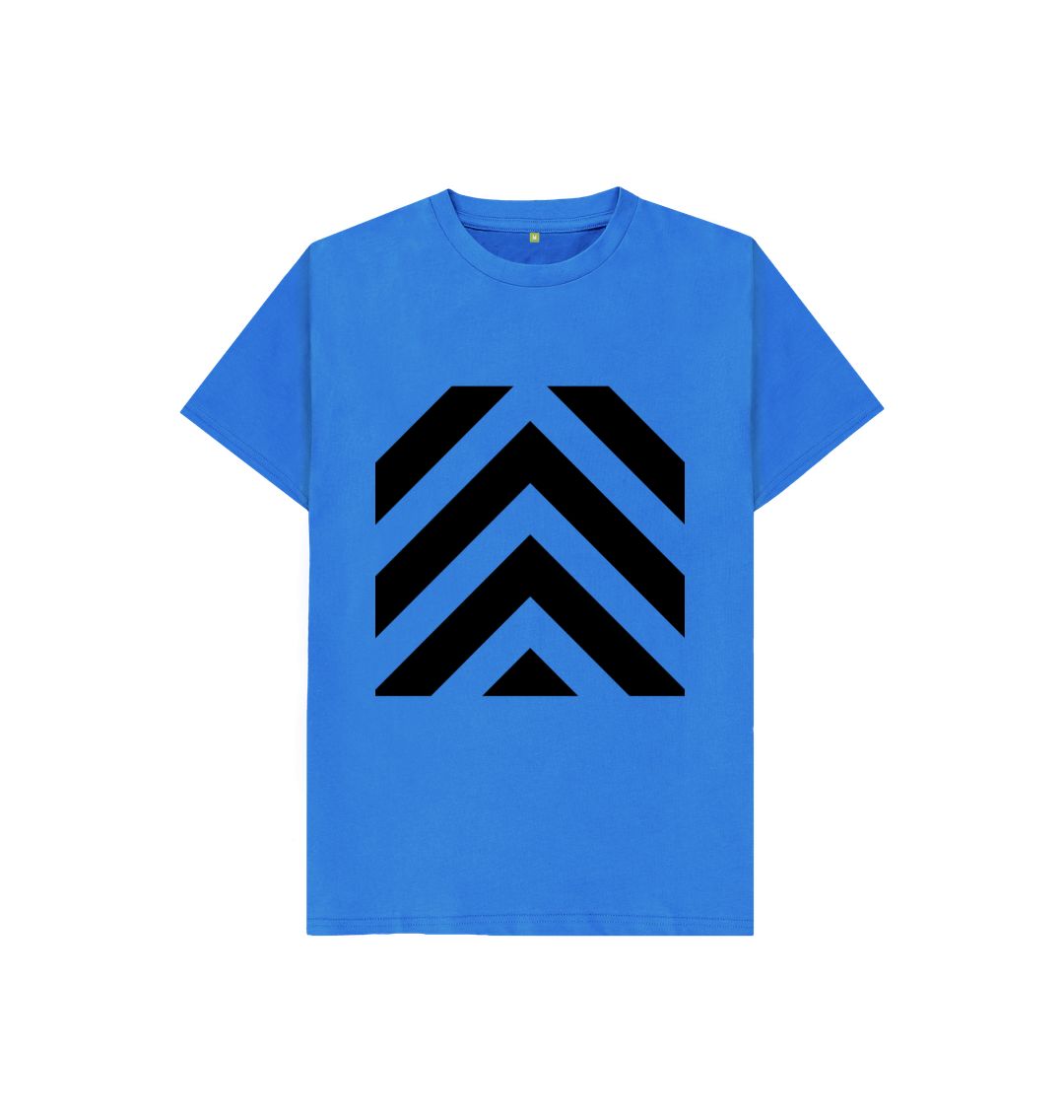 Bright Blue Kids Arrow Chevrons T-shirts