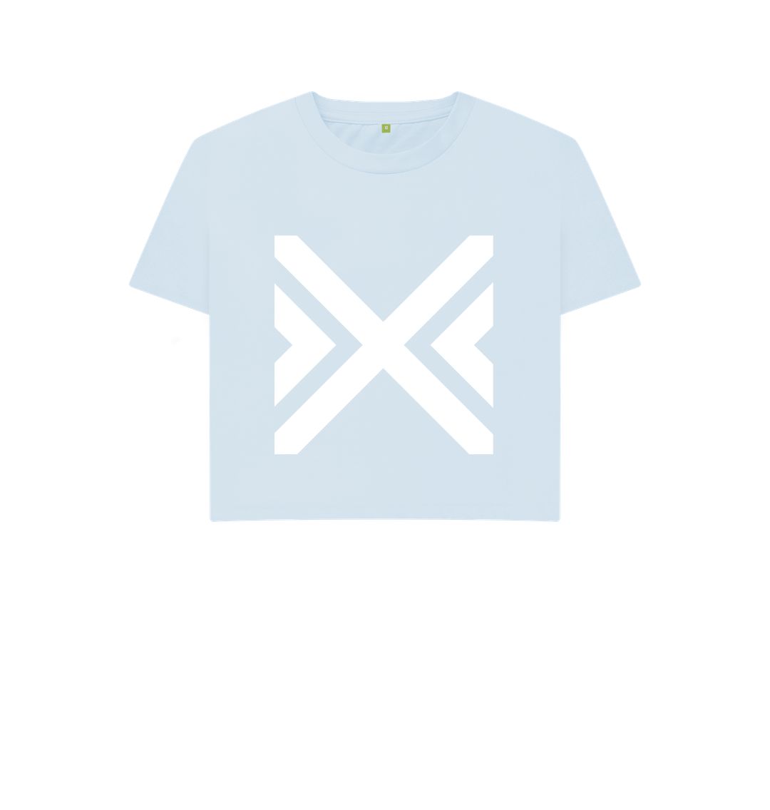 Sky Blue Cross T-shirts - Women's Boxy Tees