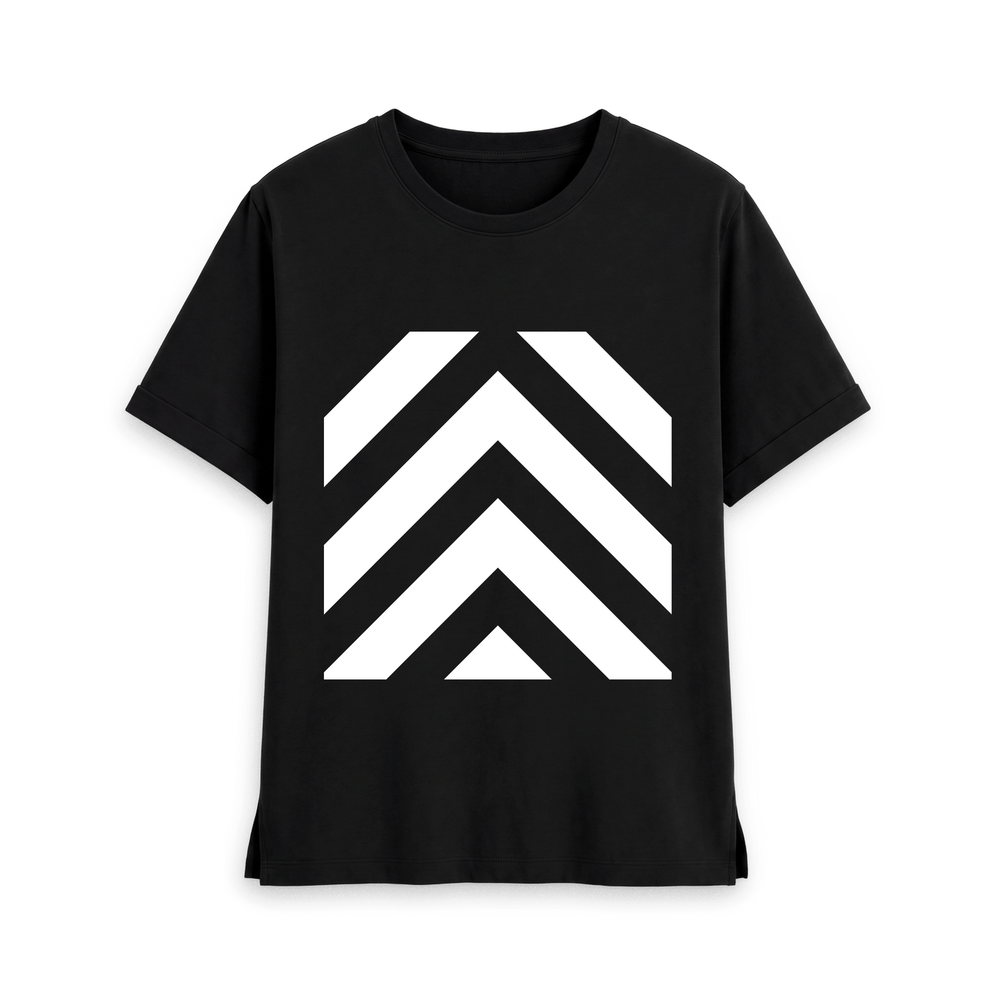 Black Printed T-shirt Front