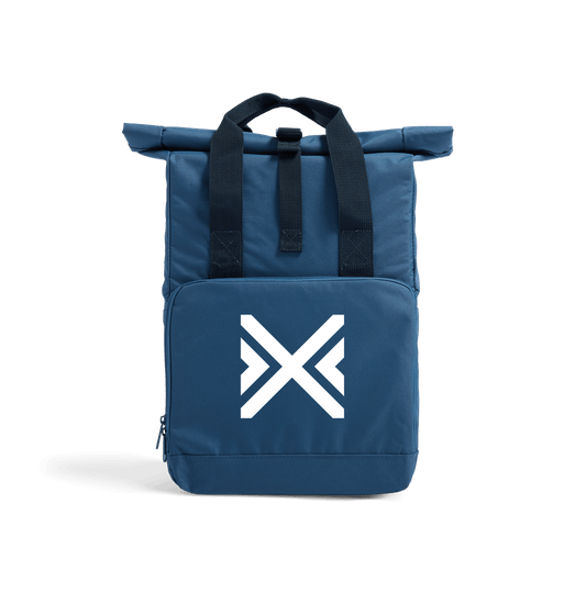 Airforce Blue Proto Chevron - Recycled Twin handle Roll-Top Backpack