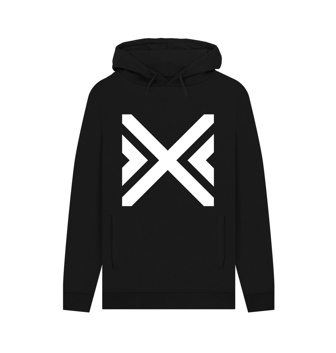 Black Printed Hoody Front