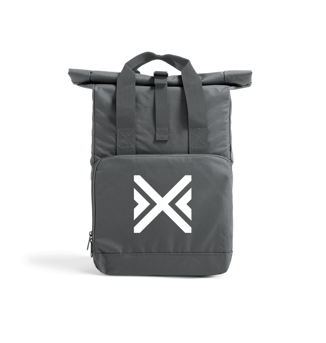 Graphite Grey Proto Chevron - Recycled Twin handle Roll-Top Backpack