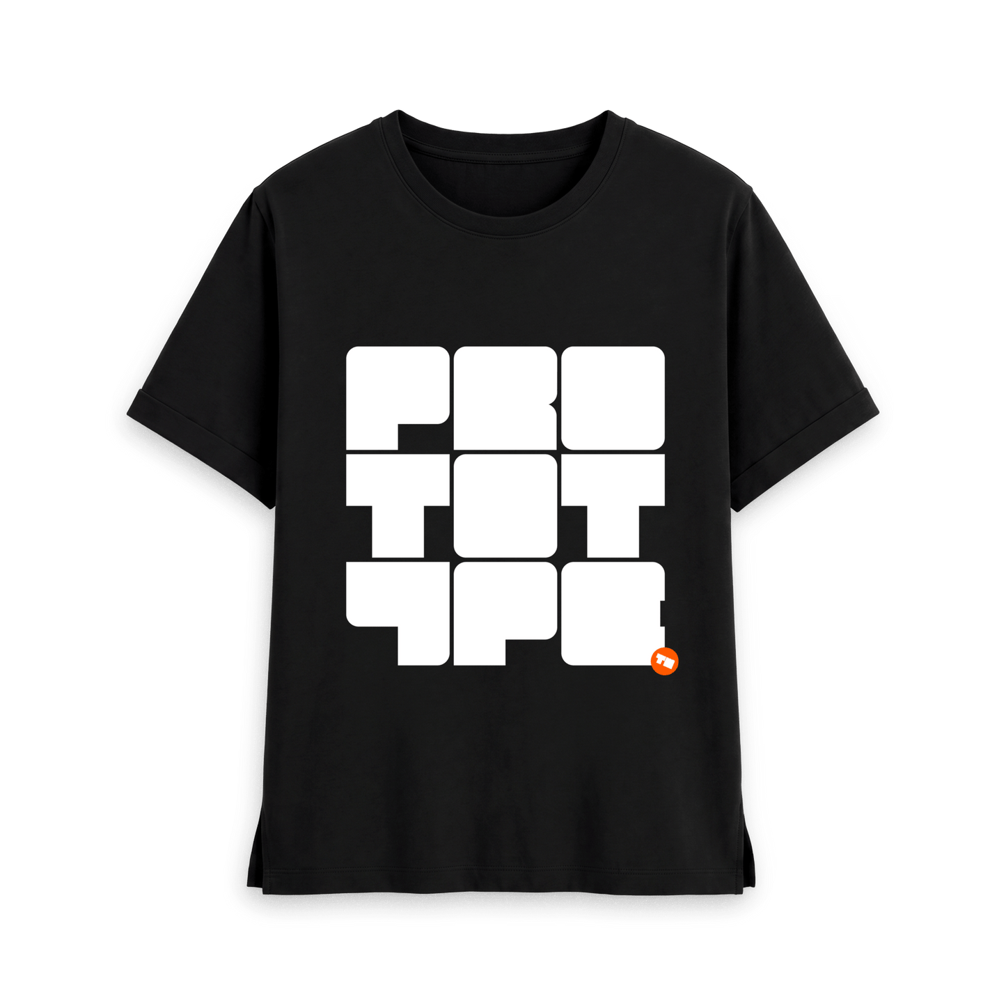 Black Printed T-shirt Front