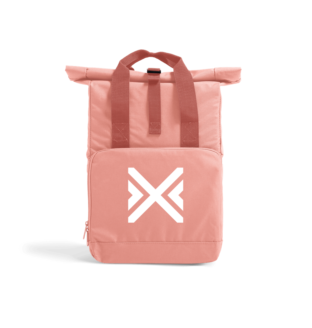 Blush Pink Proto Chevron - Recycled Twin handle Roll-Top Backpack