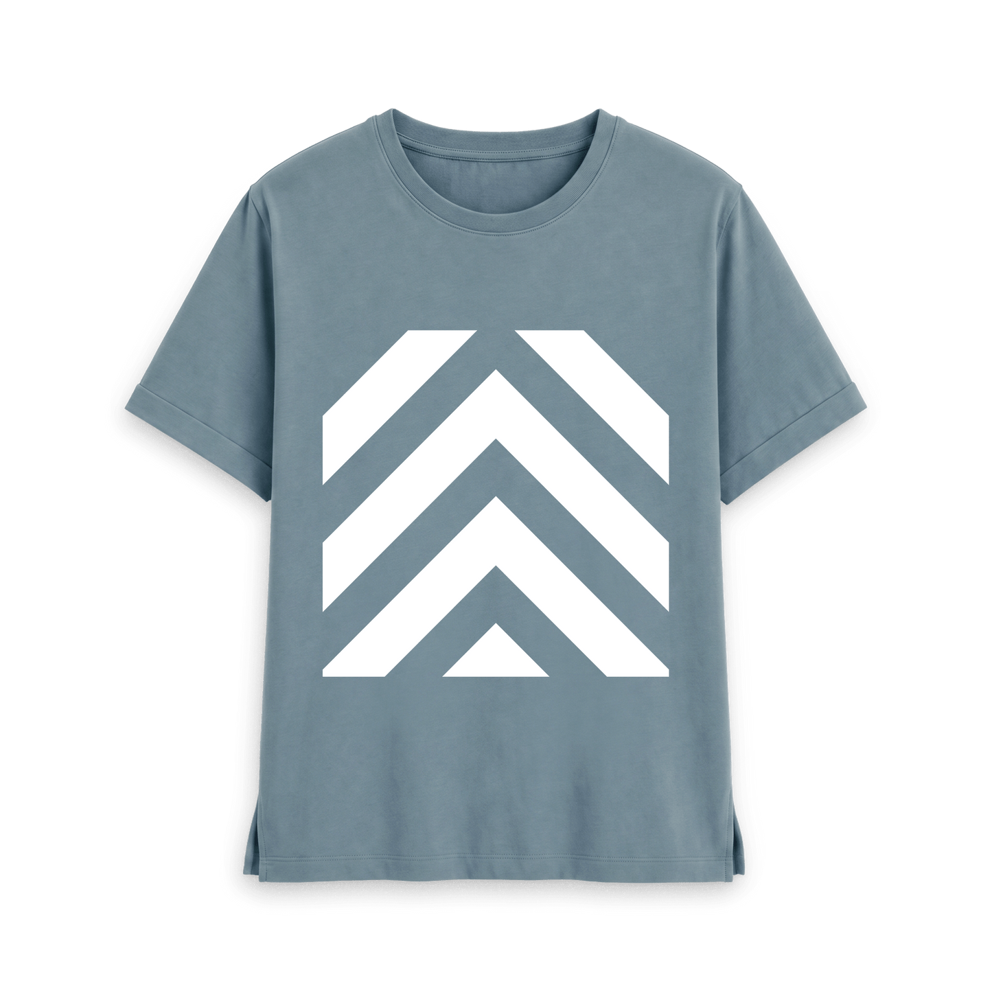 Stone Blue Printed T-shirt Front
